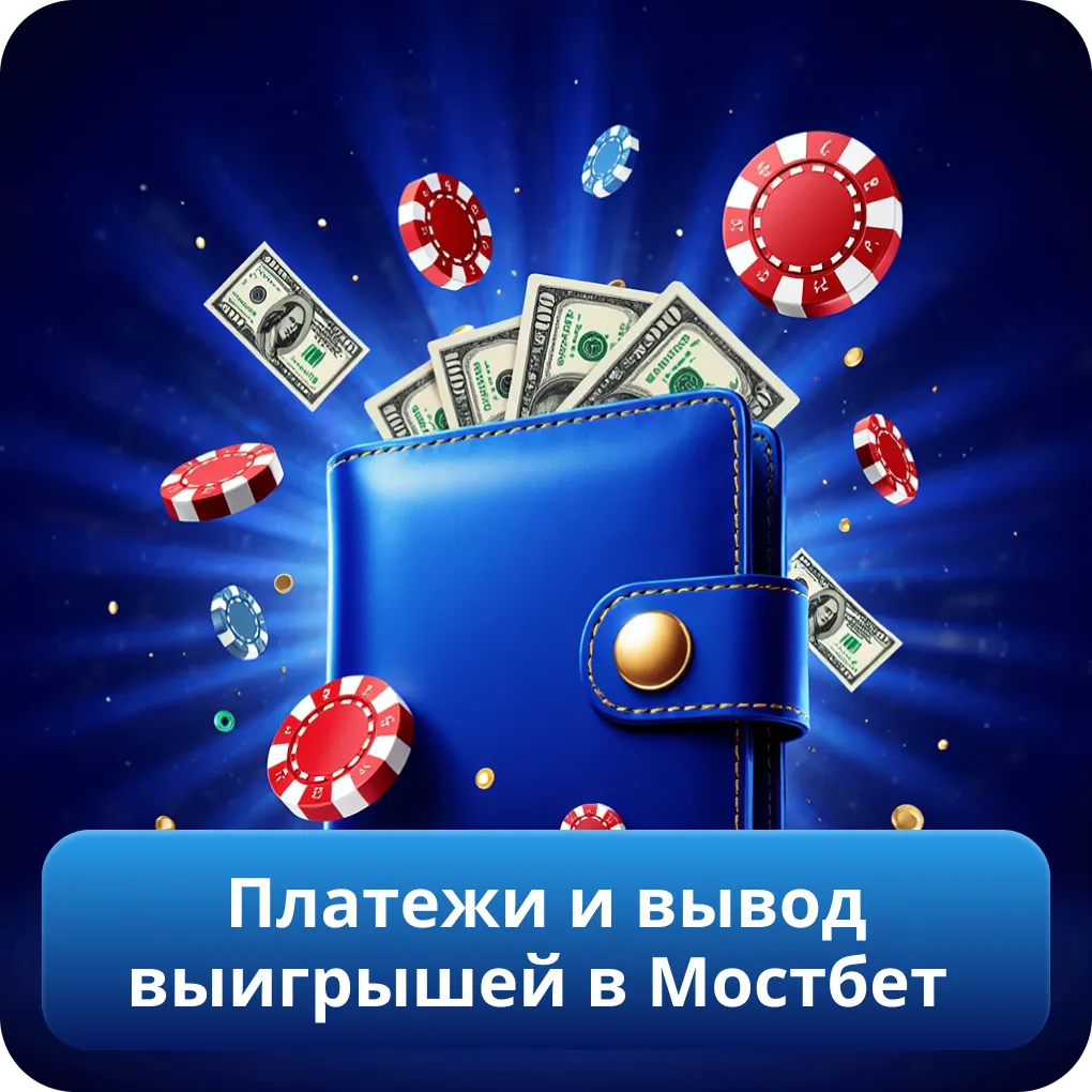 Платежи и вывод выигрышей в Мостбет